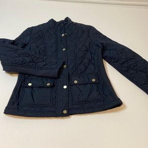 Navy blue puff jacket